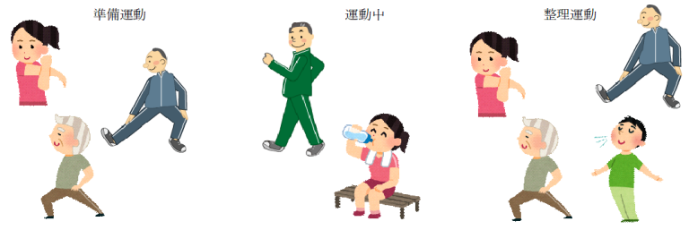 さあ運動を始めましょう